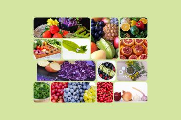 Goutproof Feature image, Collage of Quercetin-rich foods for gout: fruits, vegetables, herbs