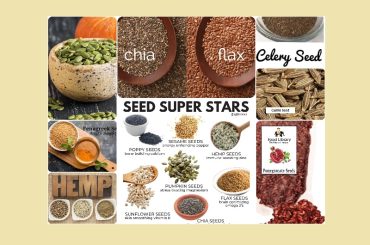 Seeds for gout-friendly diet, goutproof feature image, celery seeds, hemp, seeds replace junkfood, fiber, healthy fats,